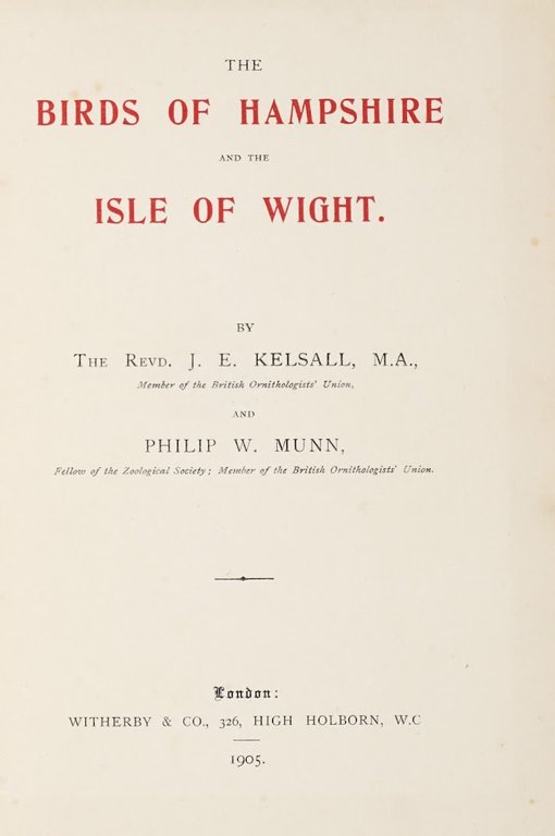 The Birds of Hampshire and the Isle of Wight