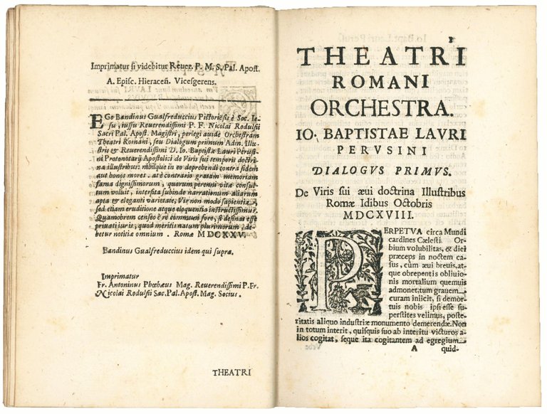 Theatri Romani orchestra Io. Baptistae Lauri Perusini dialogus de viris …
