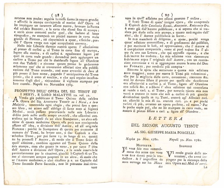 Three apparently unrecorded sales catalogues and prospectuses of Giuseppe Maria …