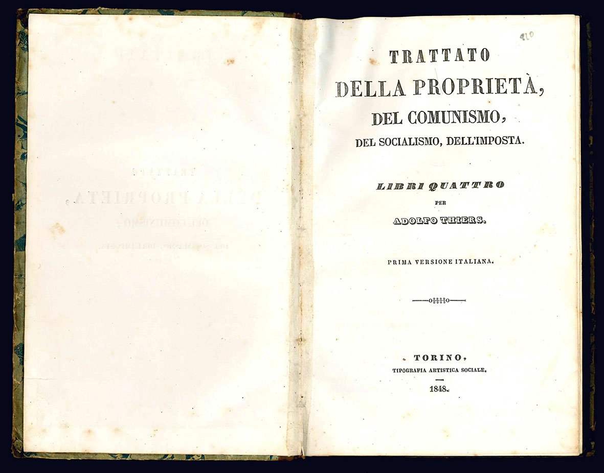 Trattato della proprietá, del comunismo, del socialismo, dell'imposta. Libri quattro …