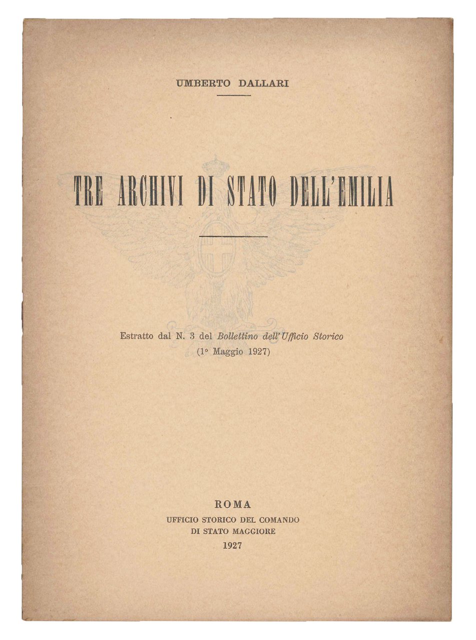 Tre archivi di Stato dell'Emilia. | Immagine principale