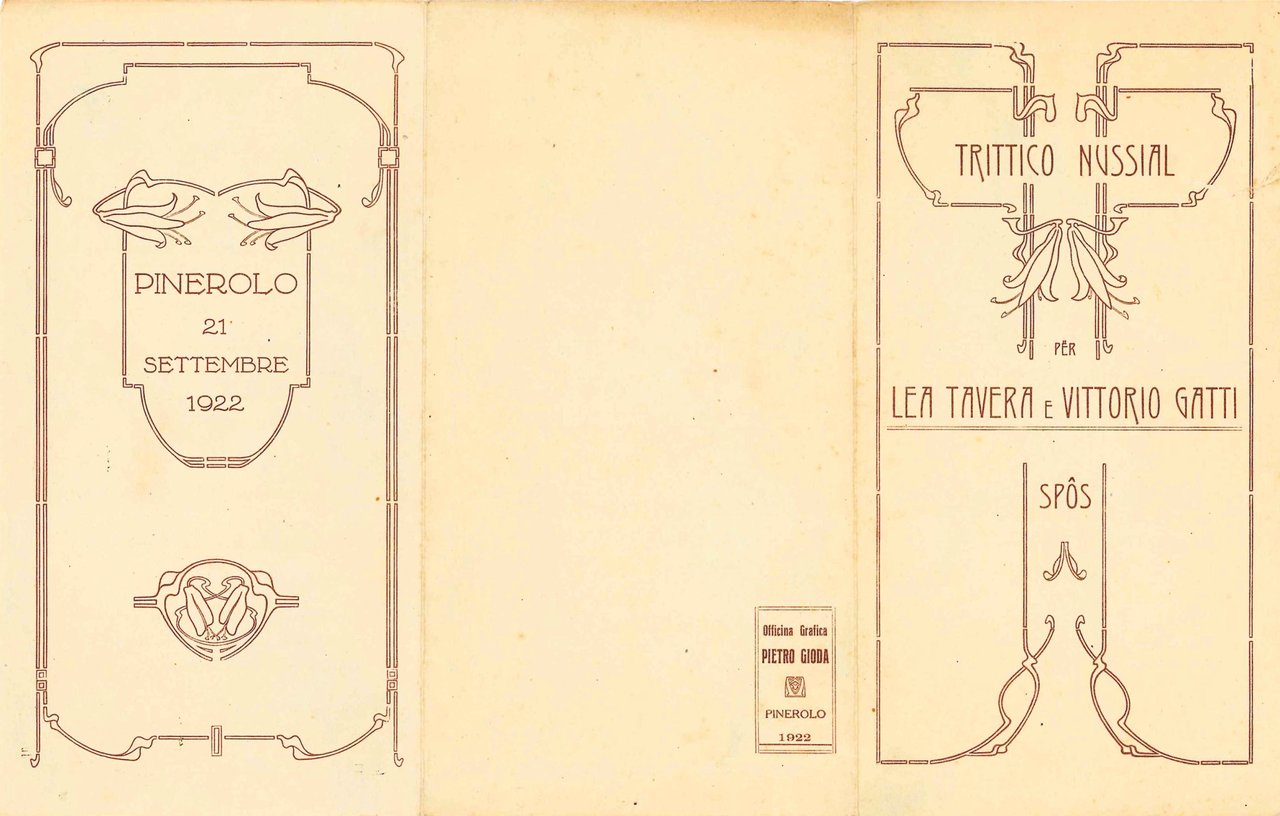 Trittico nussial per Lea Tavera e Vittorio Gatti Spôs. | Immagine principale