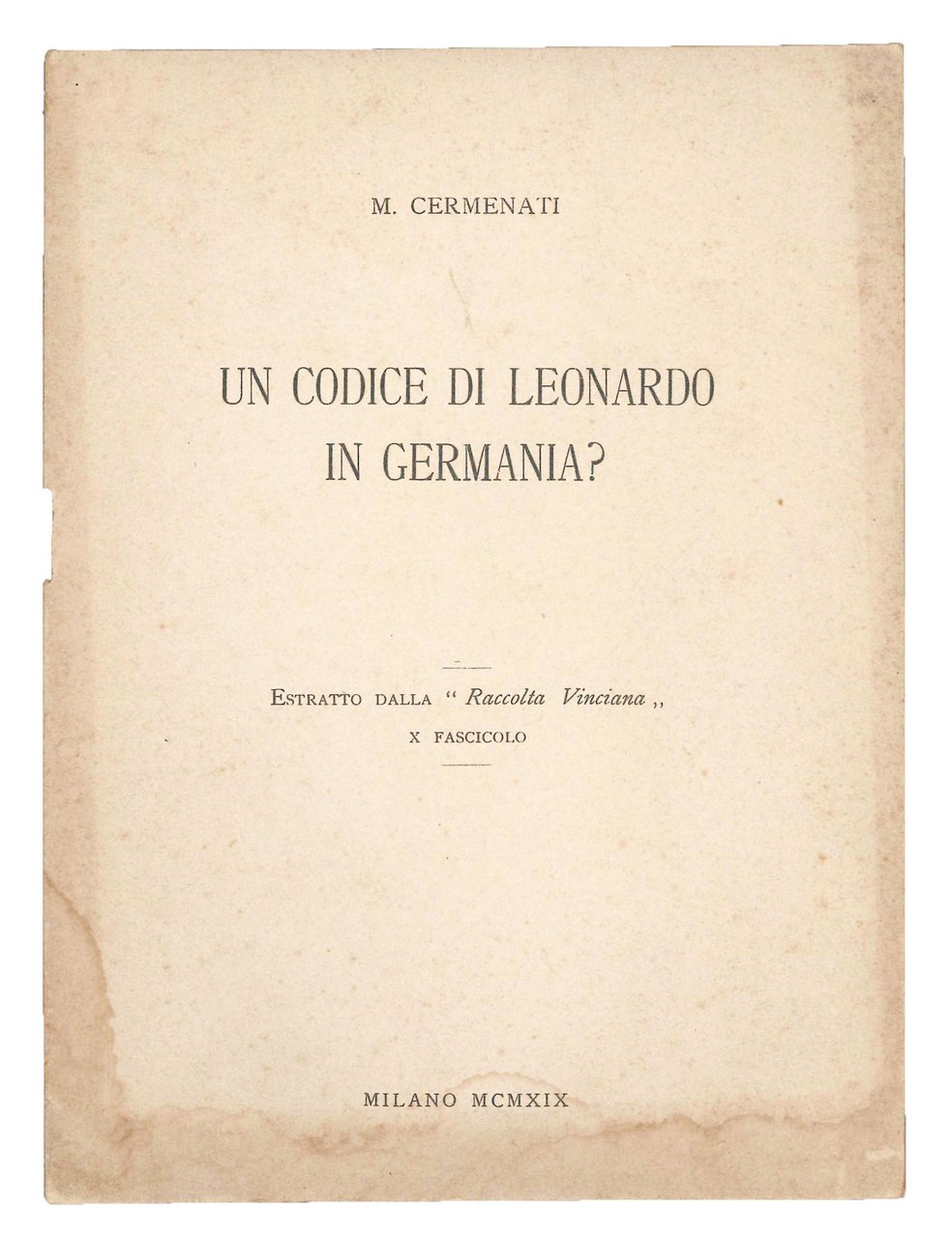 Un codice di Leonardo in Germania? | Immagine principale