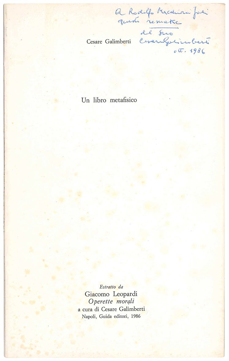 Un libro metafisico. | Immagine principale