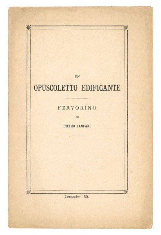 Un opuscoletto edificante: fervorino.