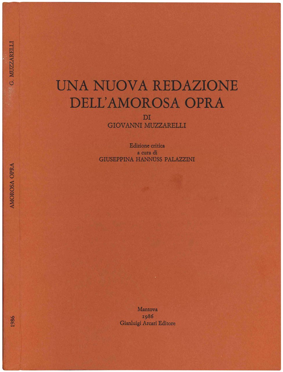 Una nuova redazione dell'Amorosa opra. Edizione critica a cura di … | Immagine principale