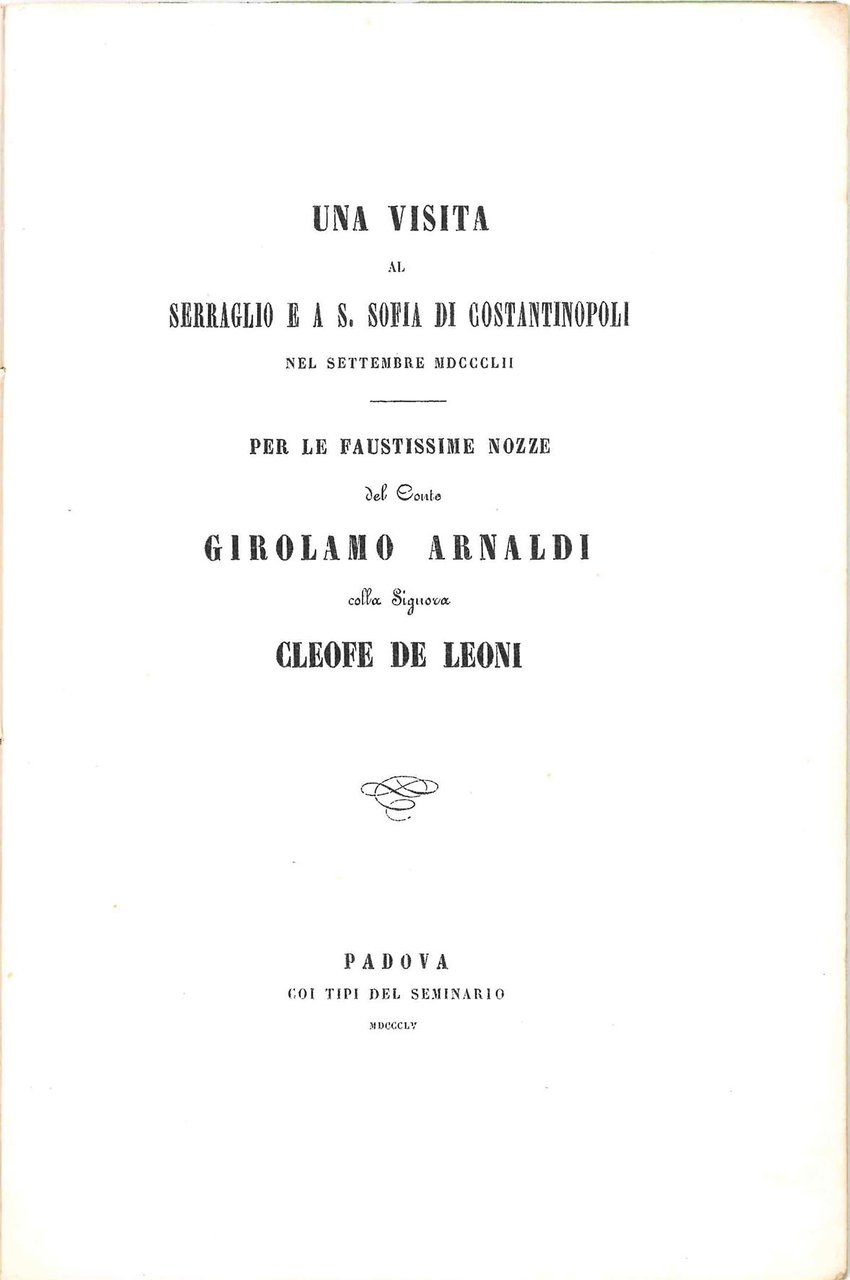 Una visita al serraglio e a S. Sofia di Costaninopoli … | Immagine principale