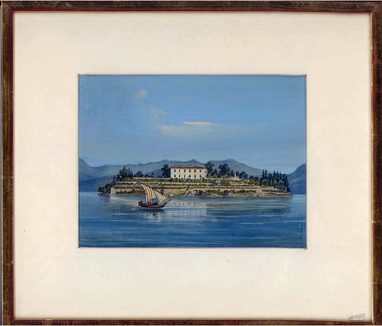 Veduta dell'Isola Madre sul Lago Maggiore con il Palazzo Borromeo …