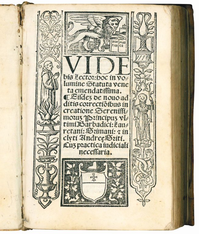 Videbis lector: hoc in volumine Statuta veneta emendatissima. Eisdem de … | Immagine Gallery 1