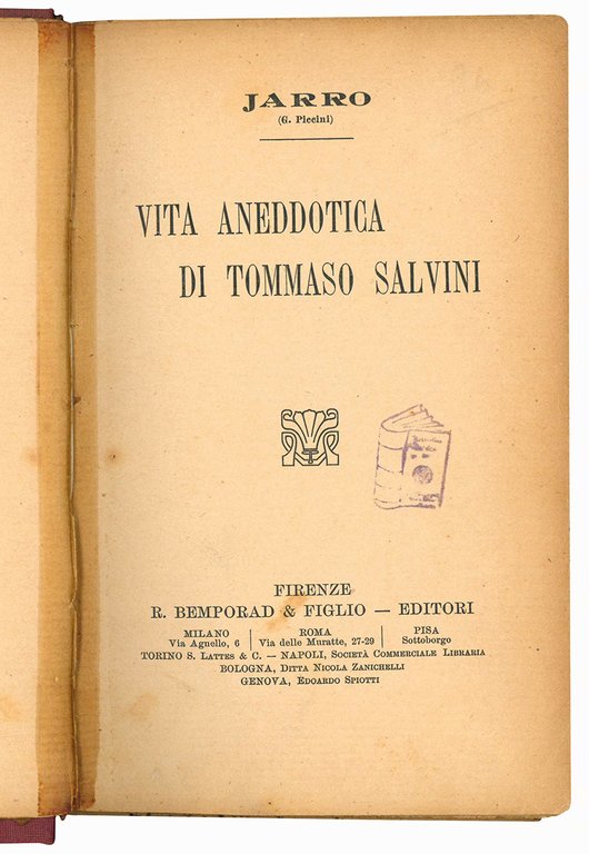 Vita aneddotica di Tommaso Salvini.