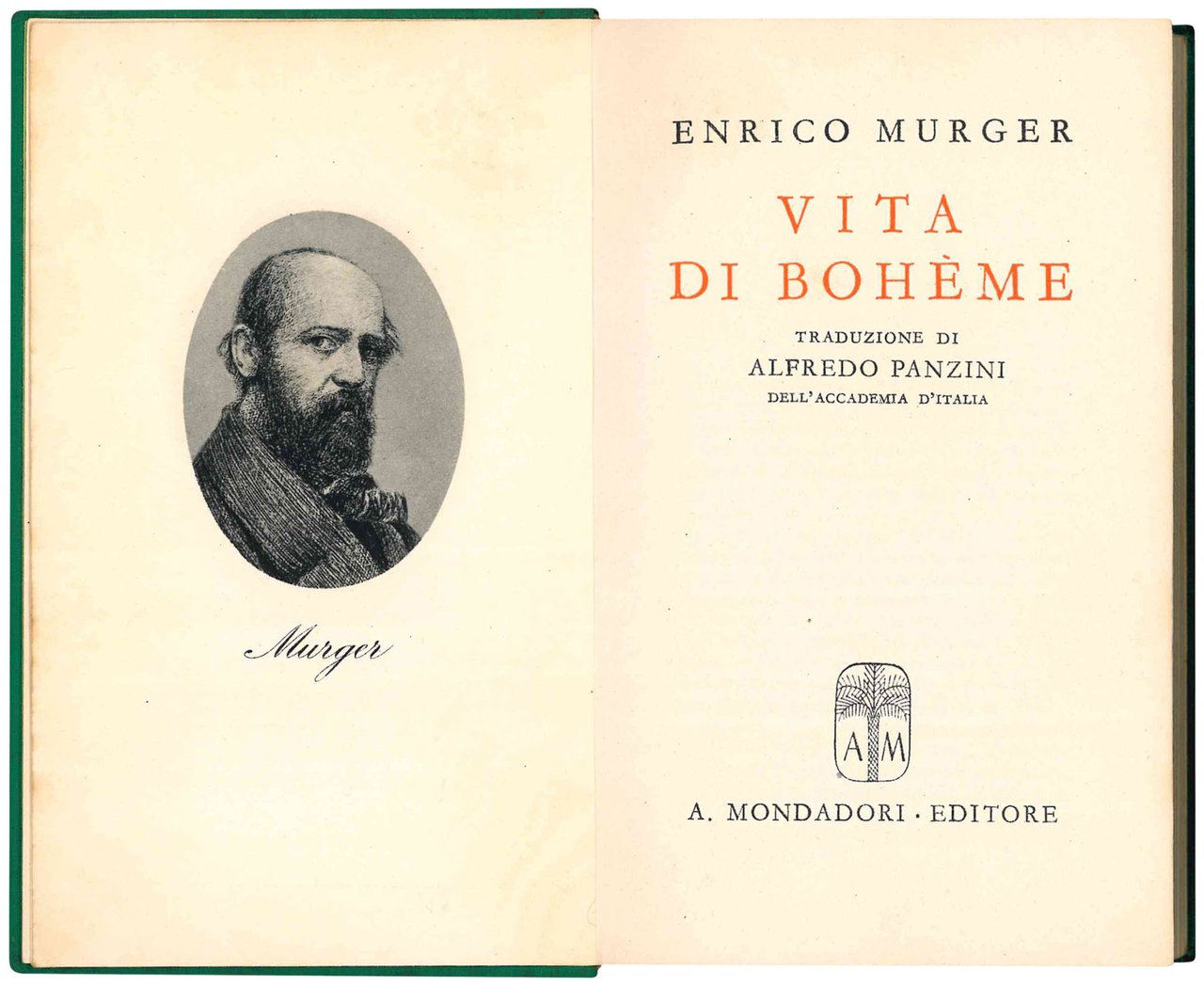 Vita di Bohème. Traduzione di Alfredo Panzini dell'Accademia d'Italia. | Immagine principale