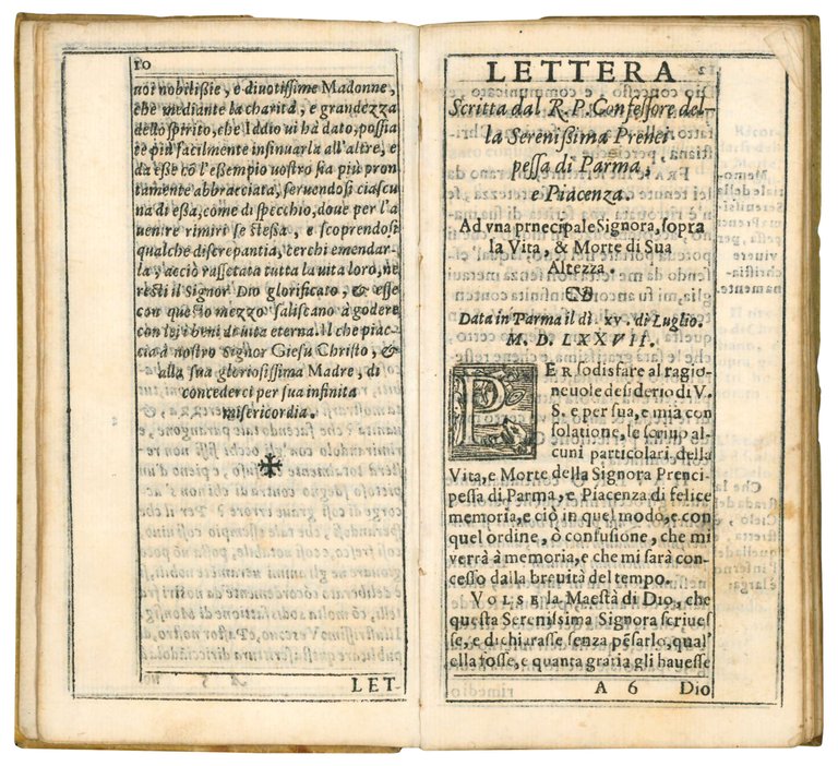 Vita, et morte della Serenissima Prencipessa di Parma, et Piazenza