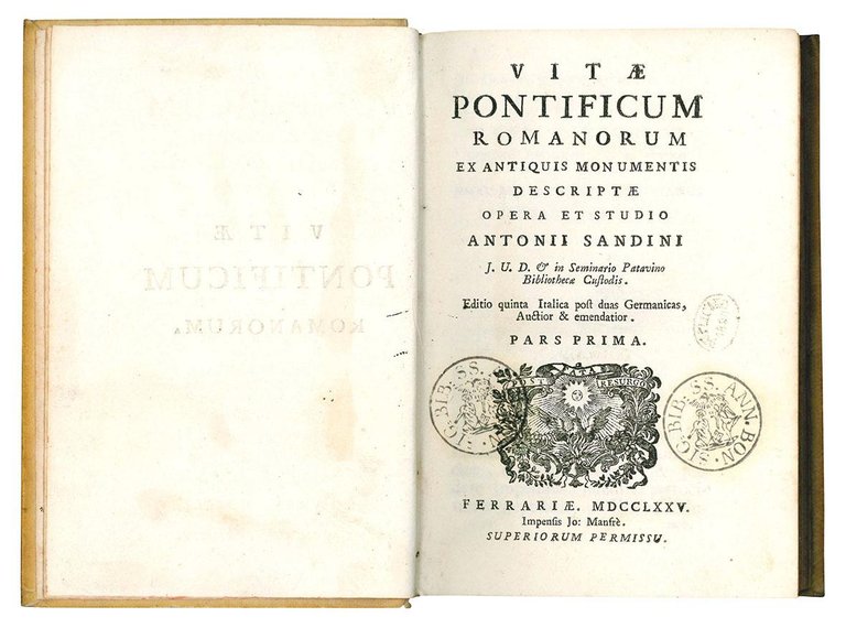 Vitae pontificum romanorum ex antiquis monumentis descriptae opera et studio …