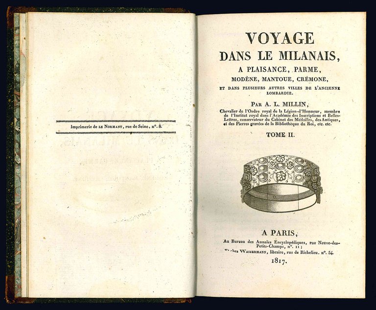 Voyage dans le Milanais, a Plaisance, Parme, Modène, Mantoue, Crèmone, …