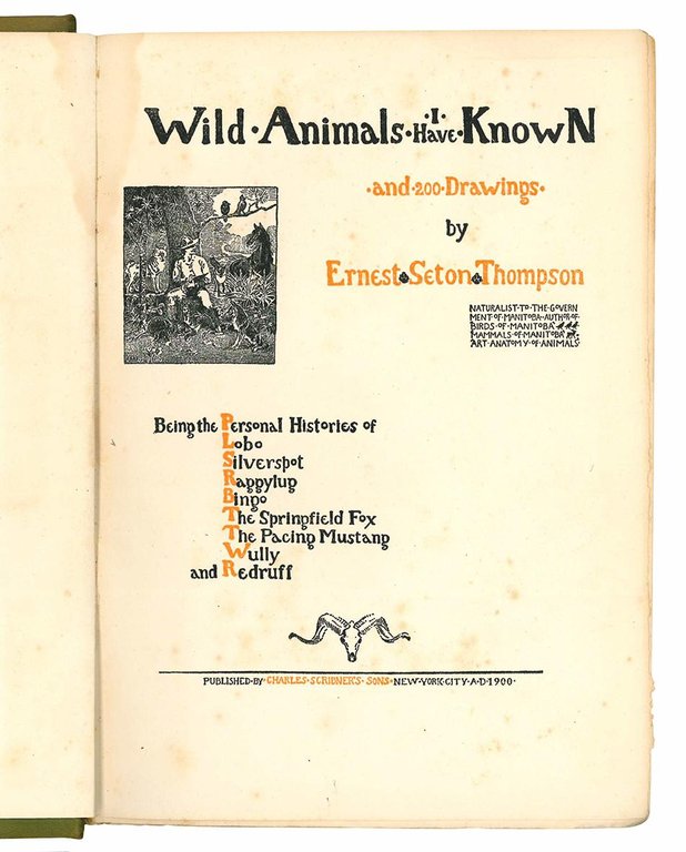 Wild animals i have known and 200 drawings, by Ernest …