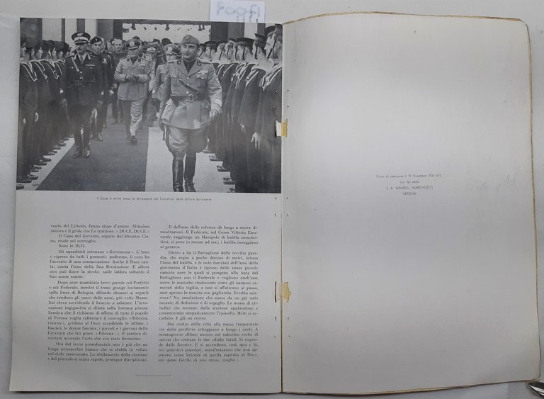 Carlo Manzini Il Duce a Verona dal 1905 al 1938 …