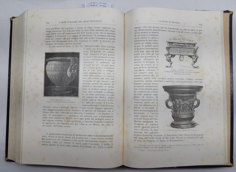 Eugenio Muntz L'arte italiana nel Quattrocento Milano Bernardoni 1894