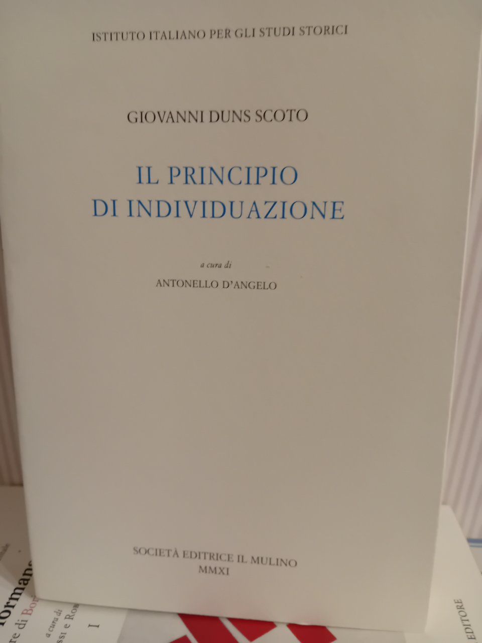 IL PRINCIPIO DI INDIVIDUAZIONE. Ordinatio II, d. 3, pars 1, …