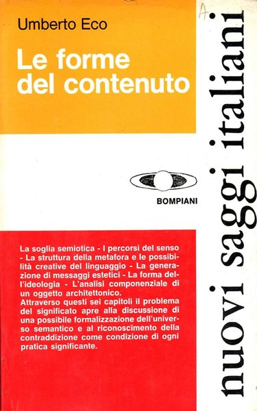 Le Forme del Contenuto, Milano, Bompiani, 1971