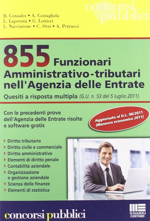 855 Funzionari amministrativo-tributari nell'Agenzia delle Entrate. Quesiti a risposta multipla