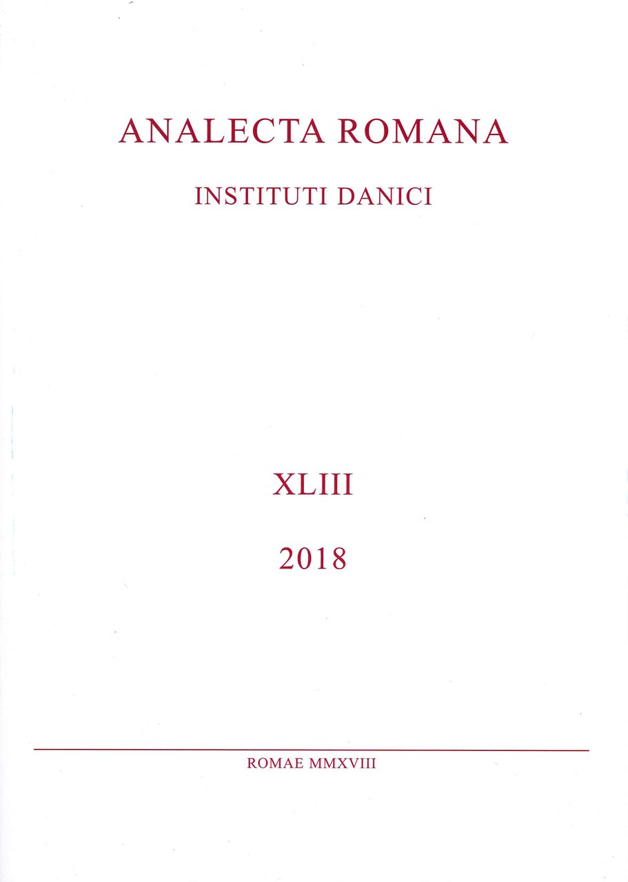 Analecta Romana. Instituti Danici. XLIII. 2018