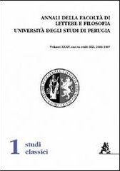 Annali della Facoltà di lettere e filosofia dell'Università degli studi … | Immagine principale