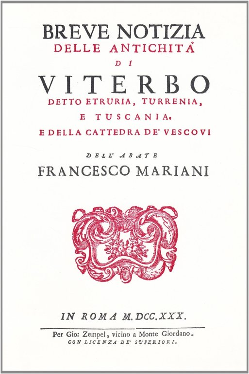 Antichità di Viterbo (rist. anast. 1730)
