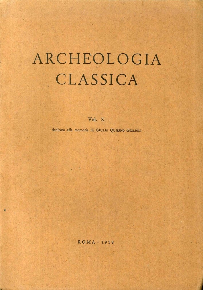Archeologia Classica. 1958. Vol.10 | Immagine principale