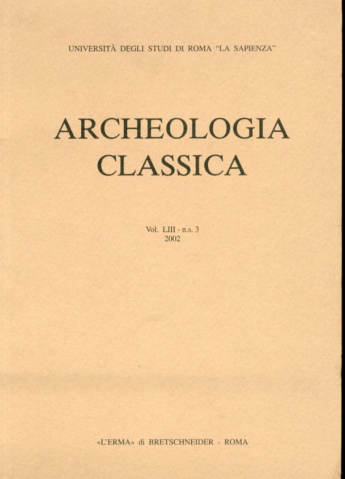 Archeologia Classica. LIII. 2002. Nuova Serie. 3 | Immagine principale