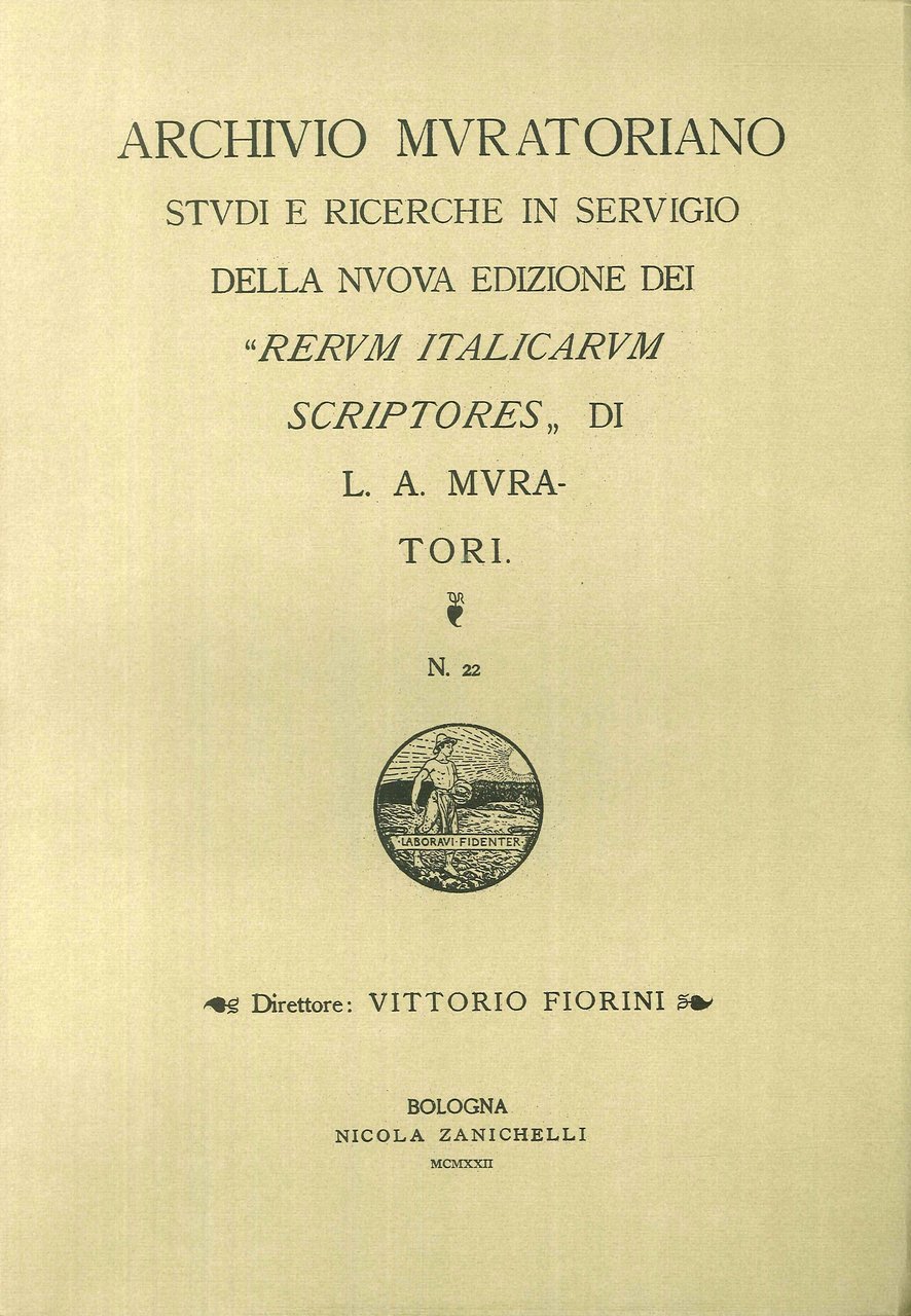 Archivio Muratoriano. Studi e ricerche in servigio della nuova edizione … | Immagine principale