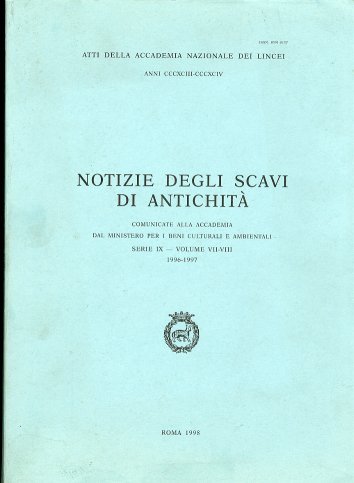 Atti dell'Accademia Nazionale dei Lincei. Notizie degli scavi di antichità. … | Immagine principale