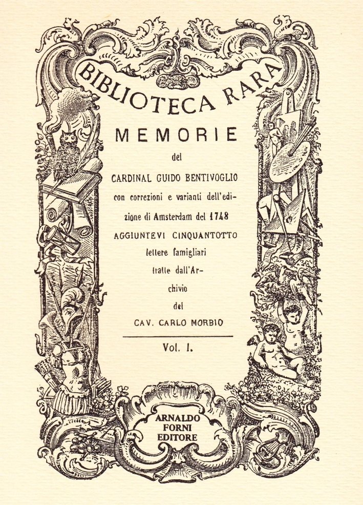 Bentivoglio Guido: Memorie. Vol. 1 | Immagine principale