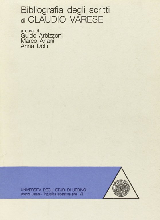 Bibliografia degli scritti di Claudio Varese