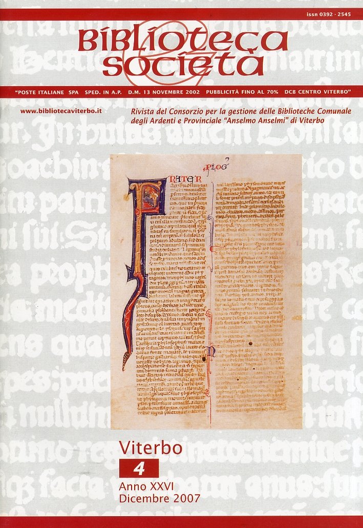 Biblioteca società. Anno XXVI. Fascicolo 4. 2007