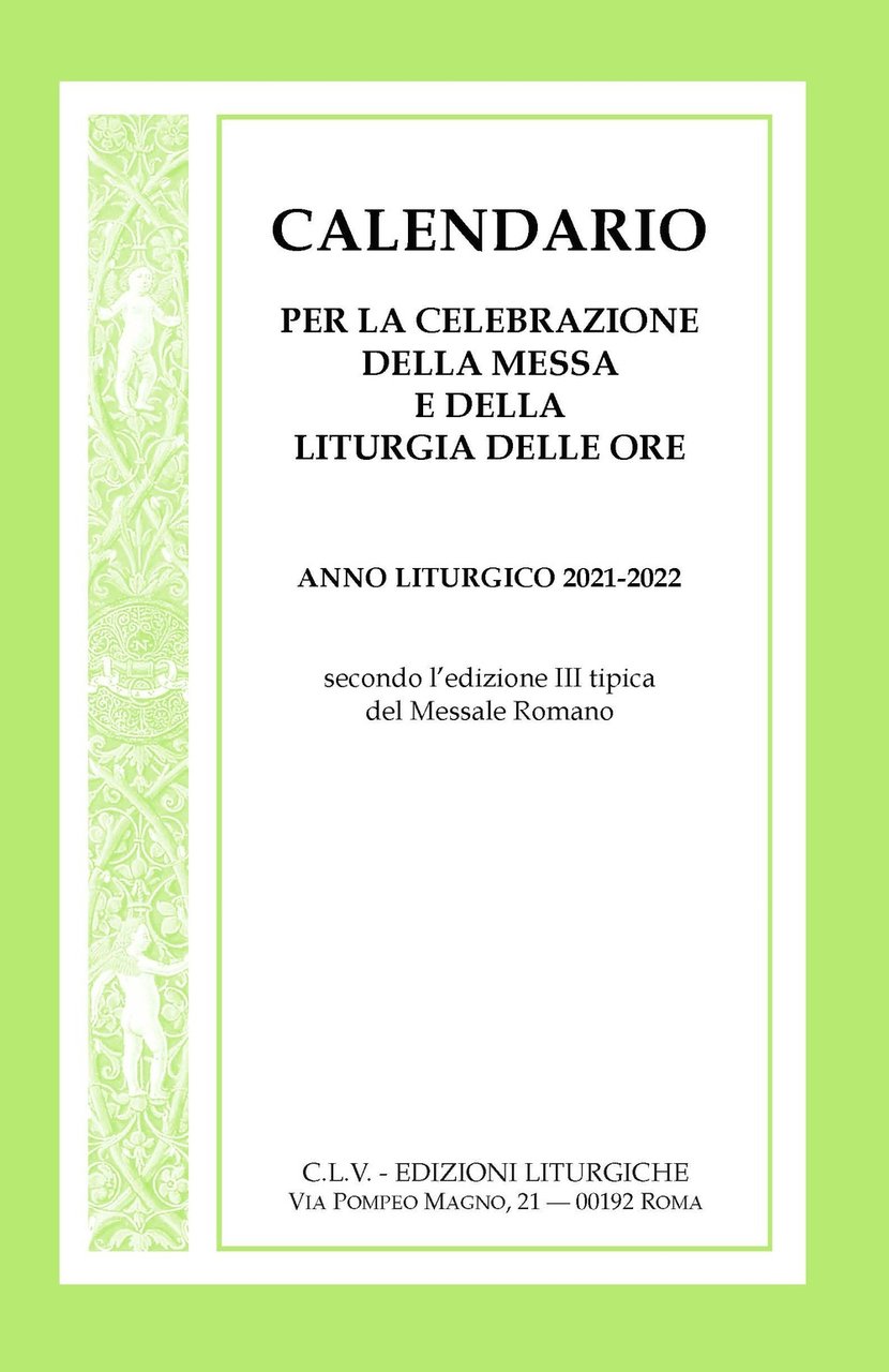 Calendario per la celebrazione della messa e della liturgia delle …