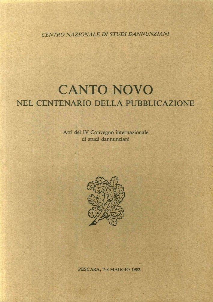 Canto novo nel centenario della pubblicazione. Atti del IV Convegno … | Immagine principale