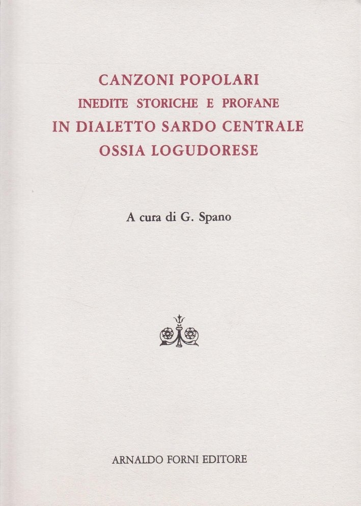 Canzoni Popolari Inedite in Dialetto Sardo Centrale | Immagine principale
