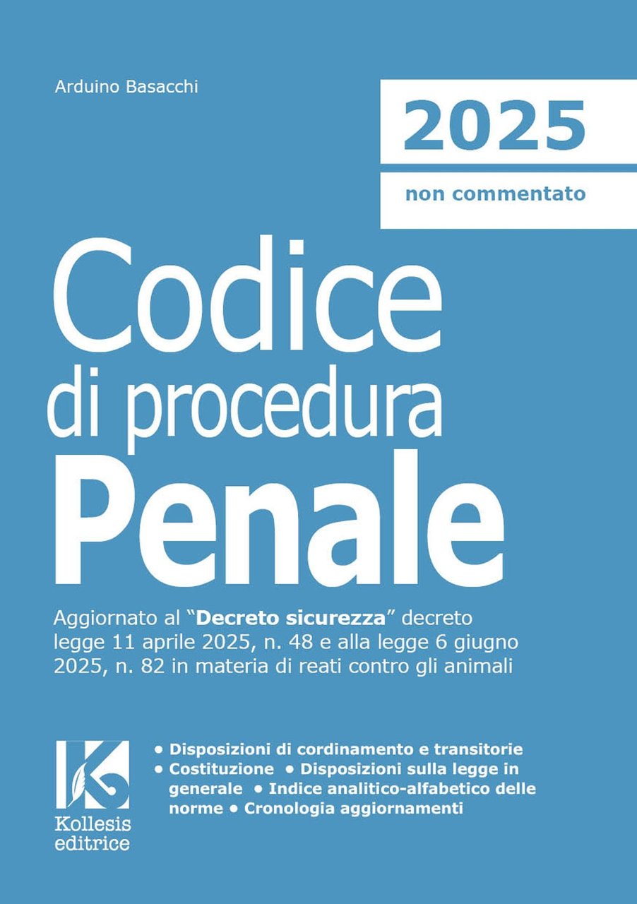 Codice di procedura penale 2025. Il nuovo codice di procedura … | Immagine principale