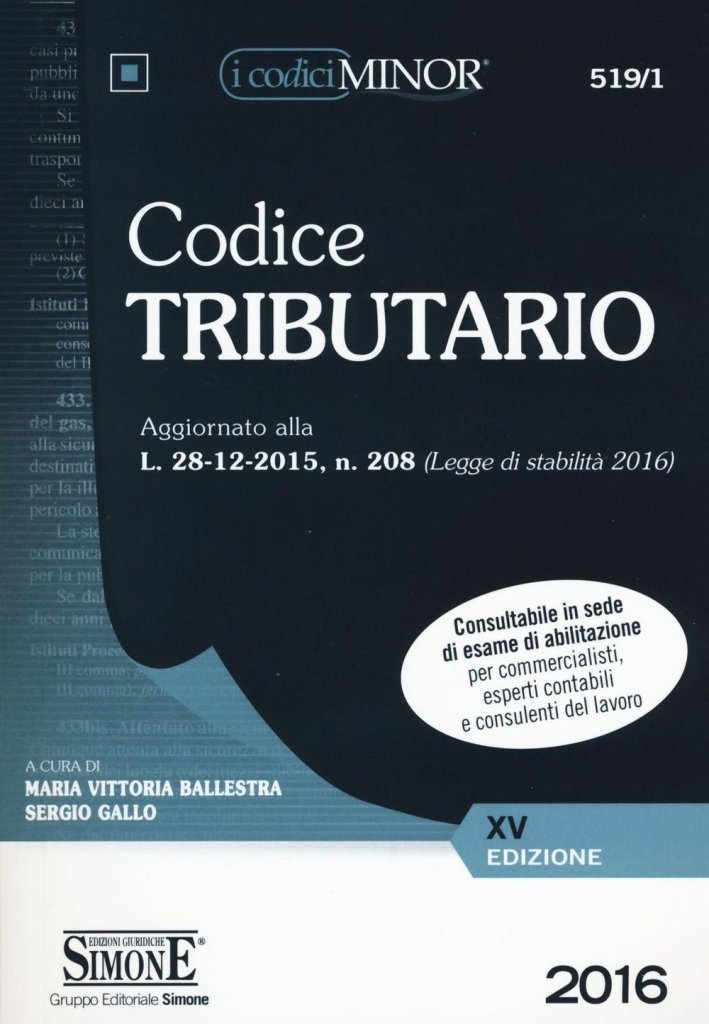 Codice tributario. Ediz. minore | Immagine principale