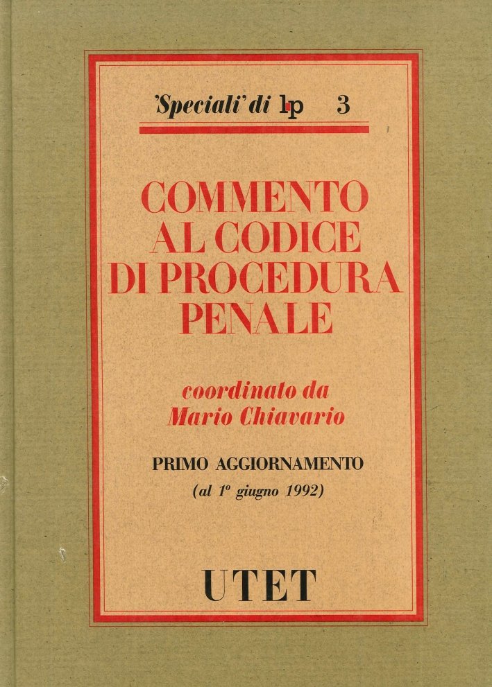 Commento al nuovo Codice di procedura penale. 1º aggiornamento