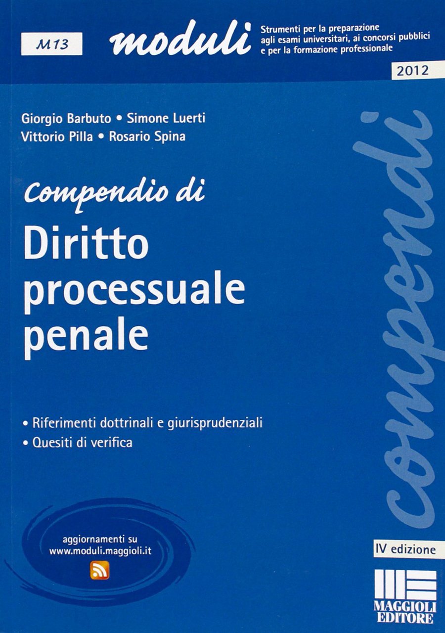 Compendio di diritto processuale penale | Immagine principale