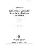 Computer Security Applications. Conference, December 5-9, 1994 Orlando, Florida