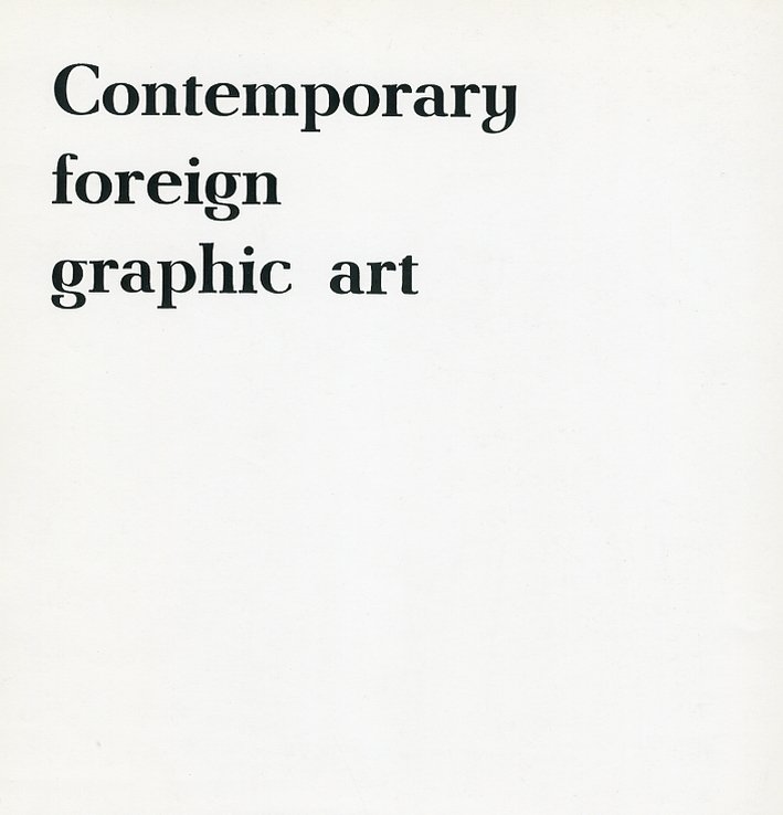 Contemporary Foreign Graphic Art. Wspolczesna Grafika Obca. In the Collection … | Immagine principale
