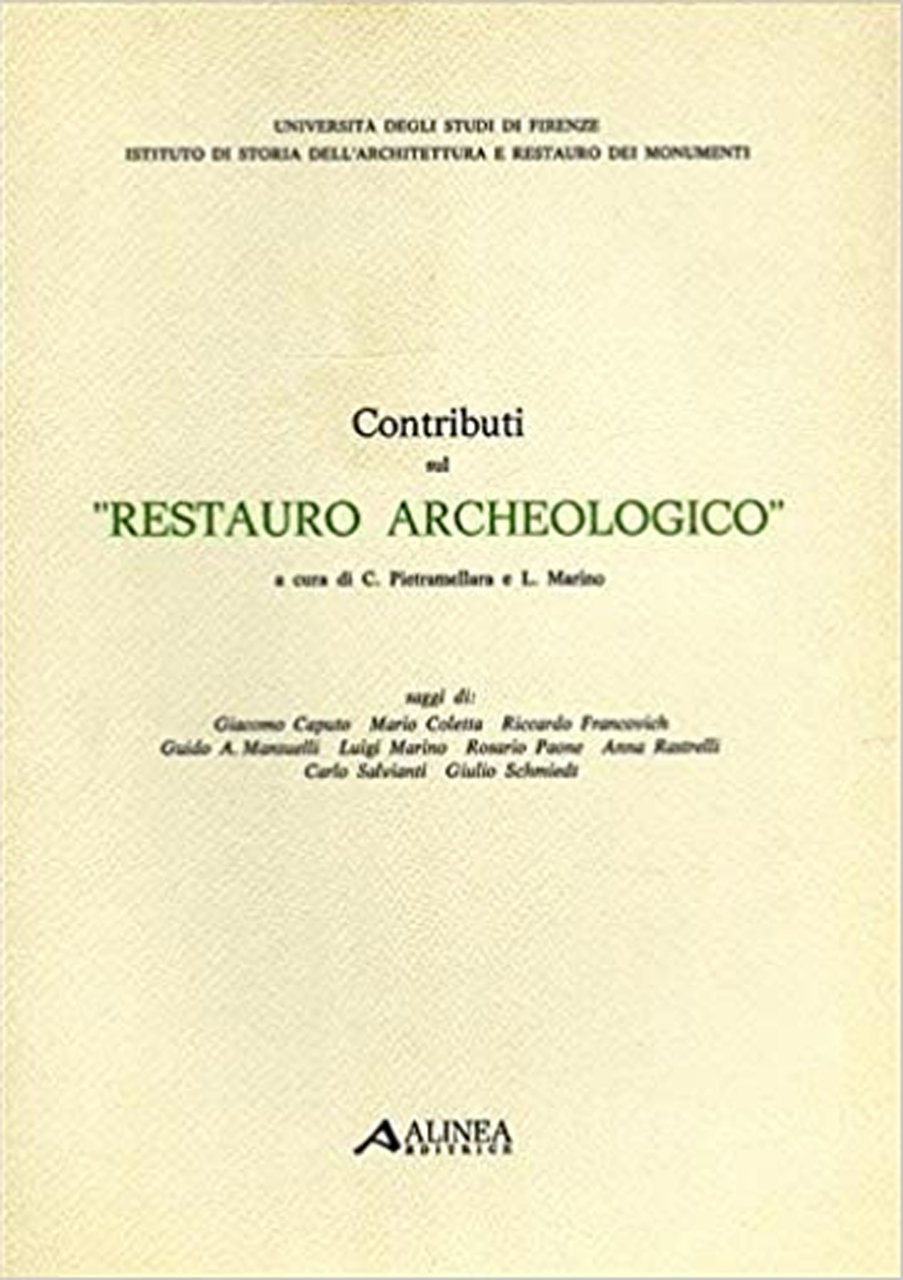 Contributi sul restauro archeologico | Immagine principale