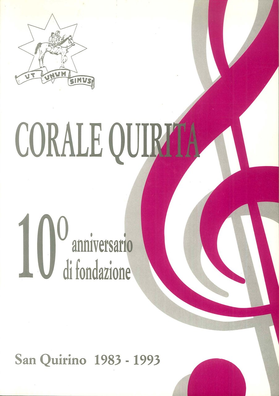Corale Quirita 10 Anniversario Fondazione san Quirino 1983-1993
