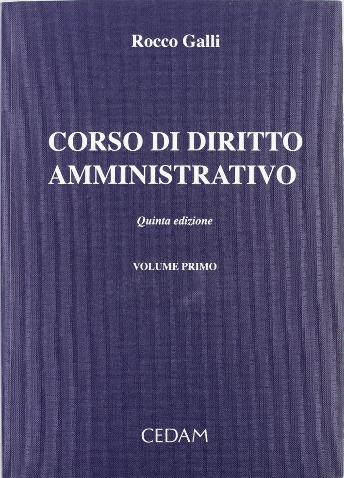 Corso di diritto amministrativo