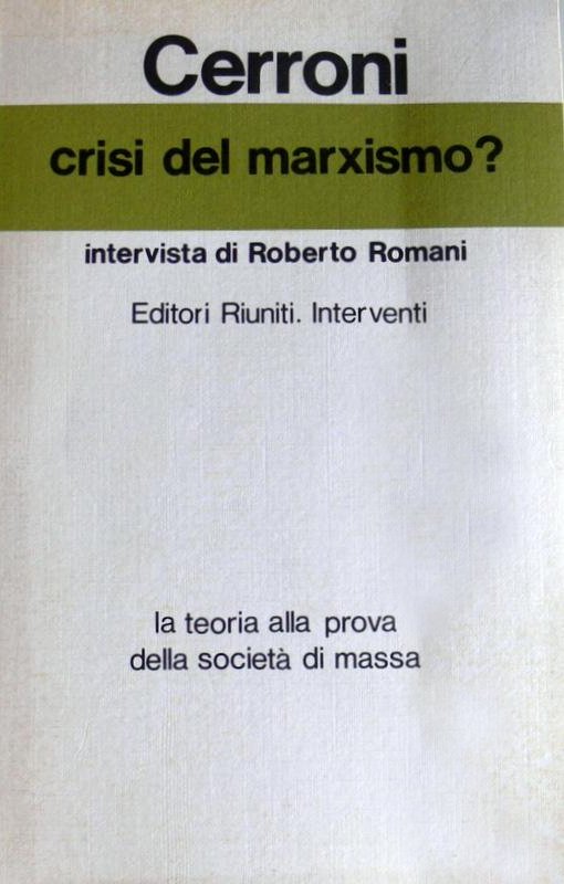 Crisi del marxismo? : Intervista di Roberto Romani | Immagine principale