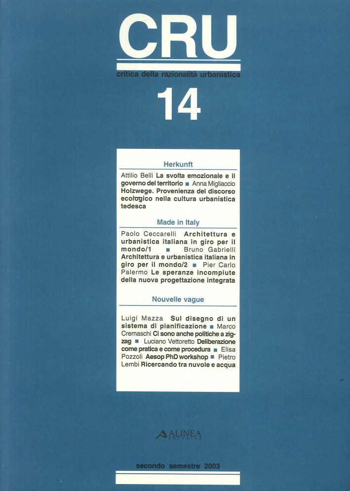 CRU - Critica della Razionalità Urbanistica. 14