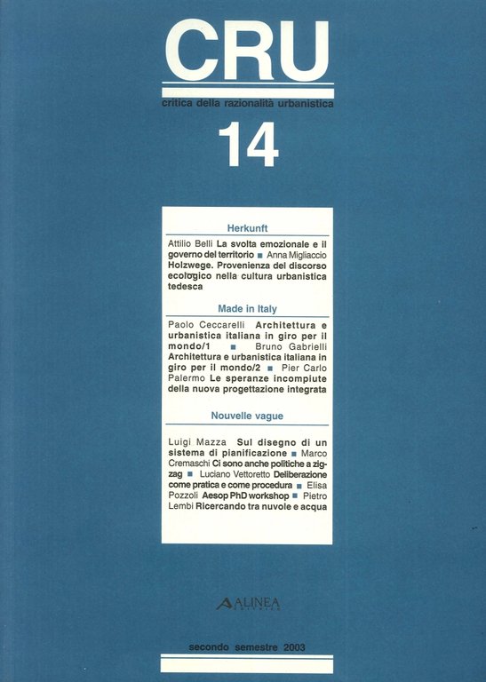CRU - Critica della Razionalità Urbanistica. 14
