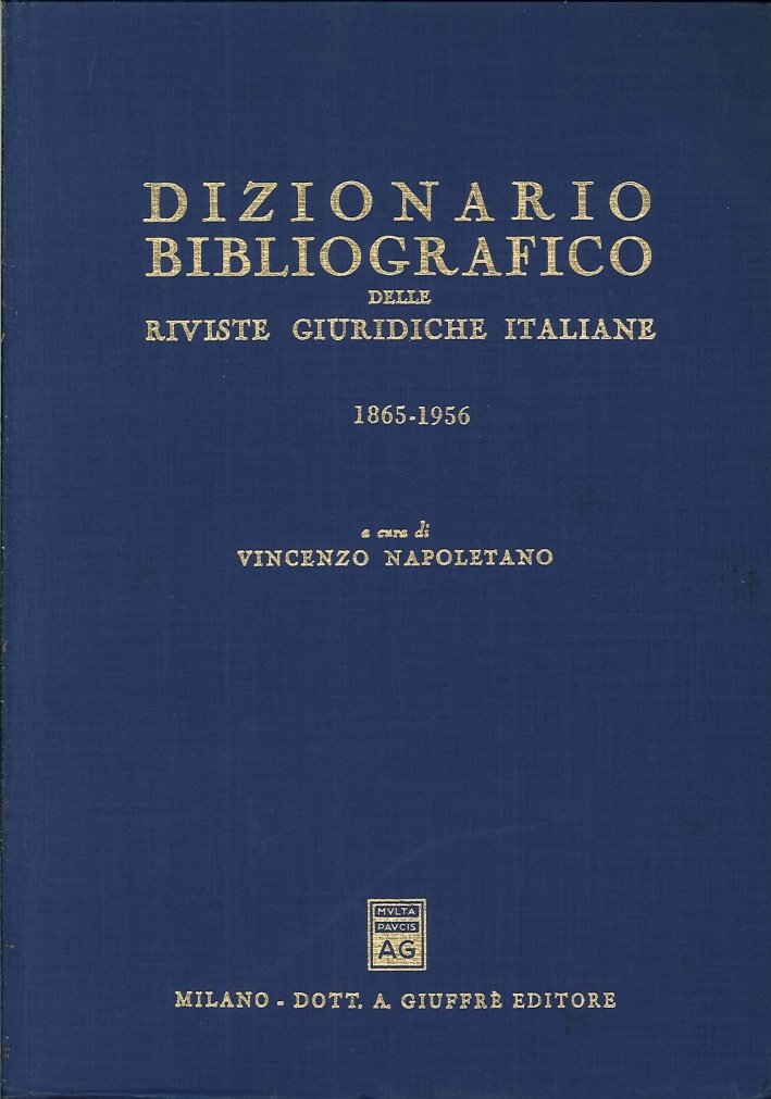 Dizionario Bibliografico delle Riviste Giuridiche Italiane 1865-1956 | Immagine principale